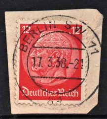 Historic 12 GR Red “ Paul Von Hindenburg in the medallion “ Germany 1933