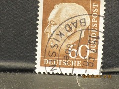 The listing is:(1)1957 Deutsche Dr. Theodor Heuss 60 Pfennig Postage Stamp-LH