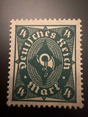Deutsches Reich 4 Mark & 8 Mark Posthorn Definitive Pair – MNH