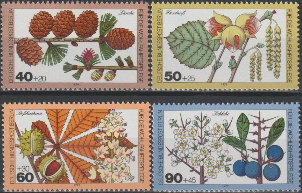 Germany-Berlin Welfare Forest Fruits 1979 MNH-6 Euro