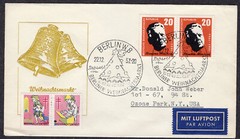 1957 East Berliner Weihnachtsmarkt (Scott 309-310) DDR Event Cover NM909