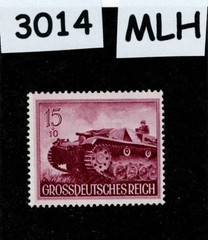 MLH Stamp B264 WWII 1944 Germany Third Reich Military Wehrmacht Panzer #3014