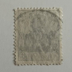 1915 BELGIUM GERMAN OCCUPATION 25C STAMP #N4 WITH COURCELLES SON SOTN CANCEL