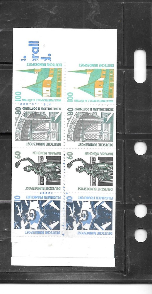 GERMANY GERMAN SC#1530a 1991 BOOKLET PLANE MNH XF OLD DEFINITIVE STAMPS