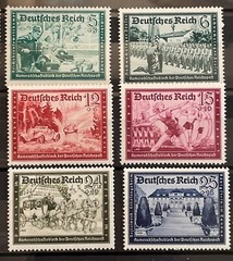 III Reich 1939Postal Employees‘ Hitler’s Culture Fund MI 702-713 SC 148-159 MNH