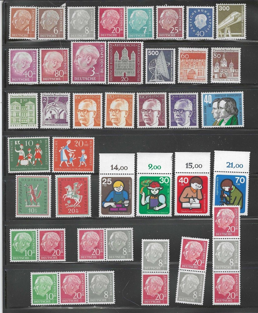 Germany 1950s – 1970s Mint Lot, Good Mix with SeTens