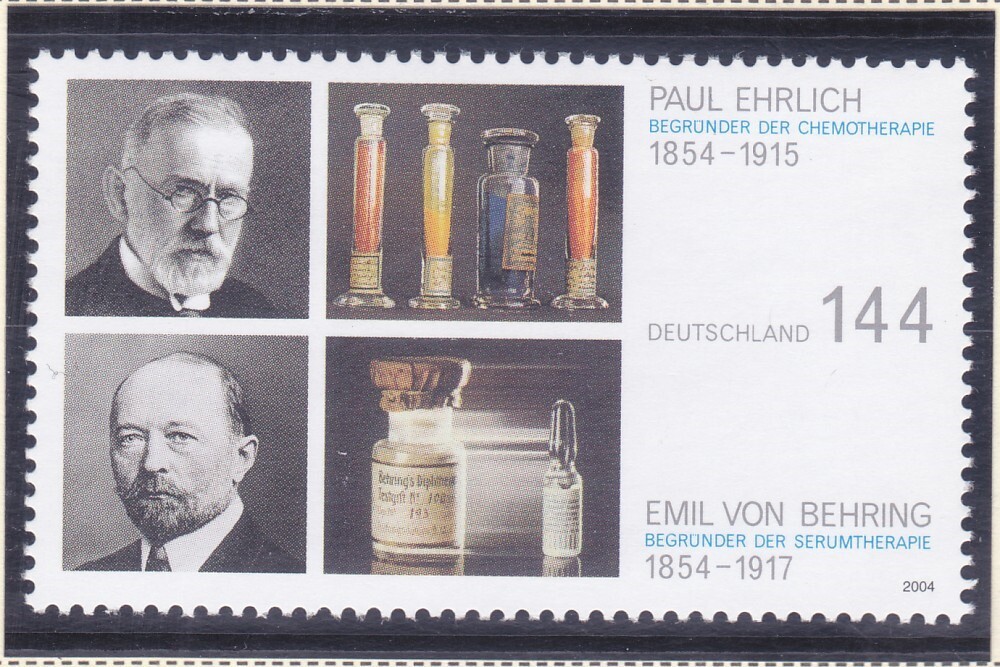 Germany 2275 MNH 2004 Paul Ehrlich & Emil von Behring – Physicians Issue