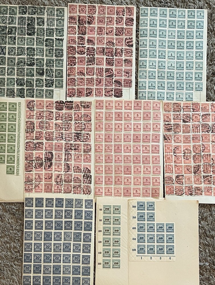 SOLID GERMANY MINT AND USED STAMP LOT WORLD WAR I INFLATION OVPTS $50B