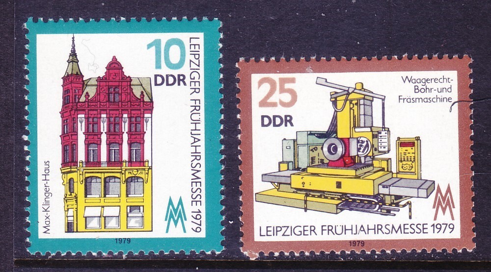 Germany DDR 1991-92 MNH 1979 Leipzig Spring Fair Set of 2 Very Fine
