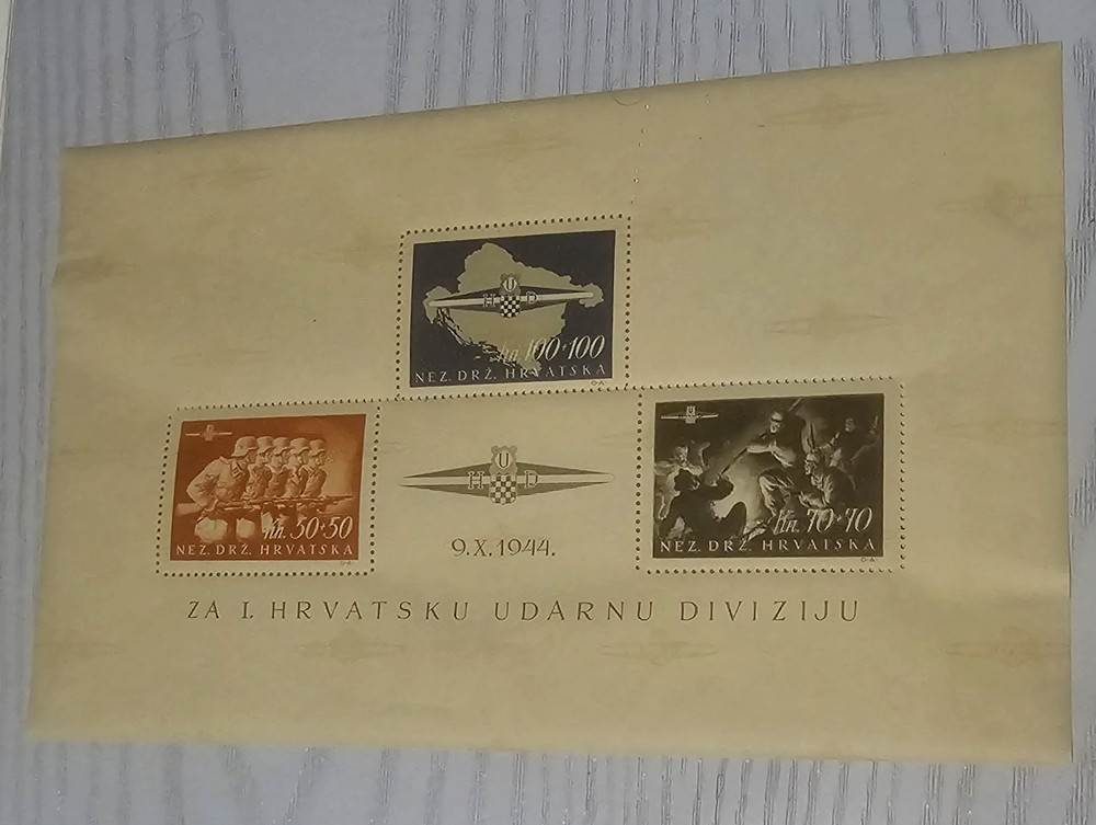 Germany Occupied Croatia souvenir sheet # B76 Mint Hinged OG $1300