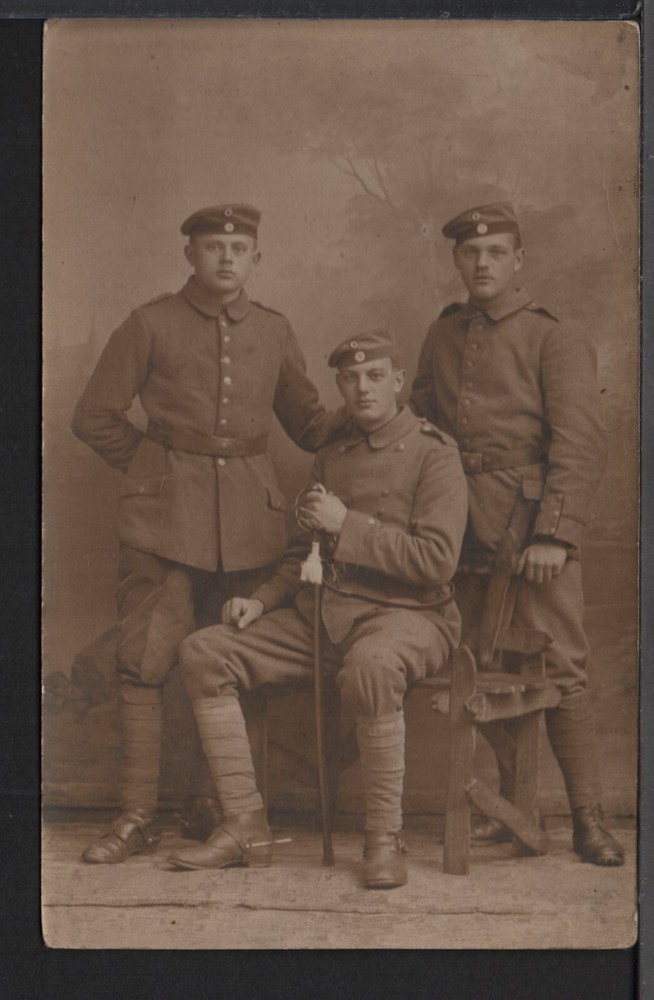 ✔️ GERMANY REICH WWI SOLDIERS EXCELLENT RARE AGED MILITARY POSTCARD