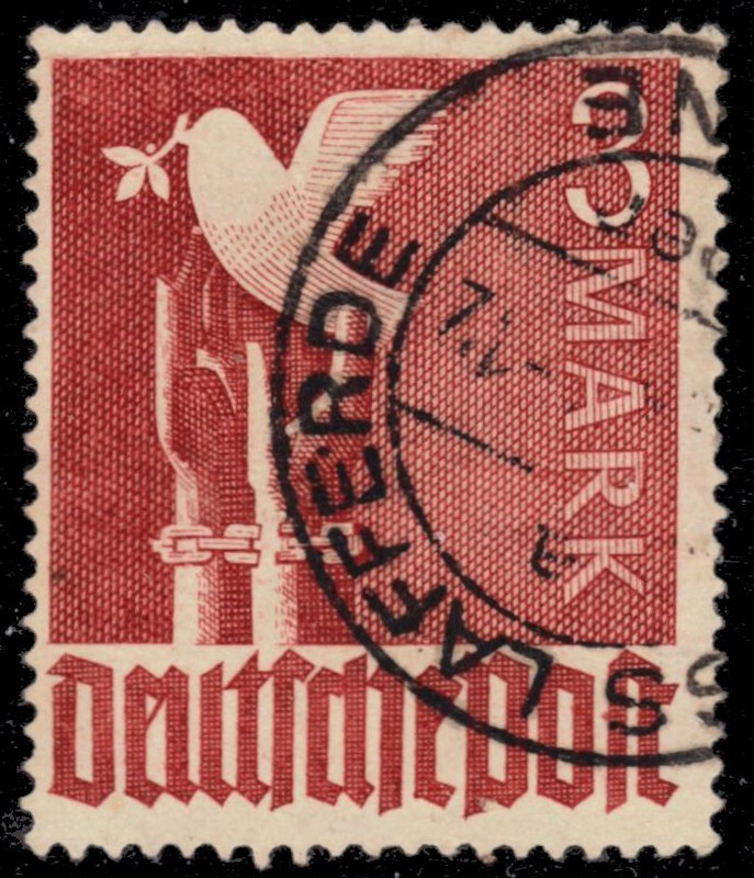 GERMANY 576 – Reaching for Peace Dove „1947 Copper Red“ (pc15650)