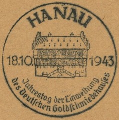 Germany 1943 Hanau National Goldsmiths Institution Special Postmark Cover WWII