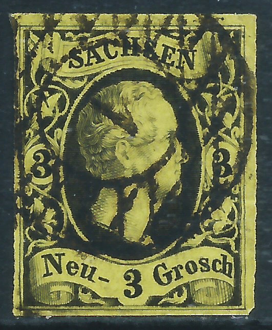 Saxony, Sc #8, 3ng Used