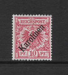CAROLINE ISLANDS SCOTT 3a MNH VF – 1899 10pf CARMINE ISSUE WITH OVERPRINT
