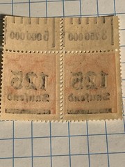 Germany S#288 Plate Block 125T Over Print 1000m MNH Margin 1923