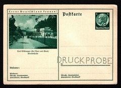 OPC 1934 6pf Hindenburg Druckprobe Specimen Postal Stationary Card