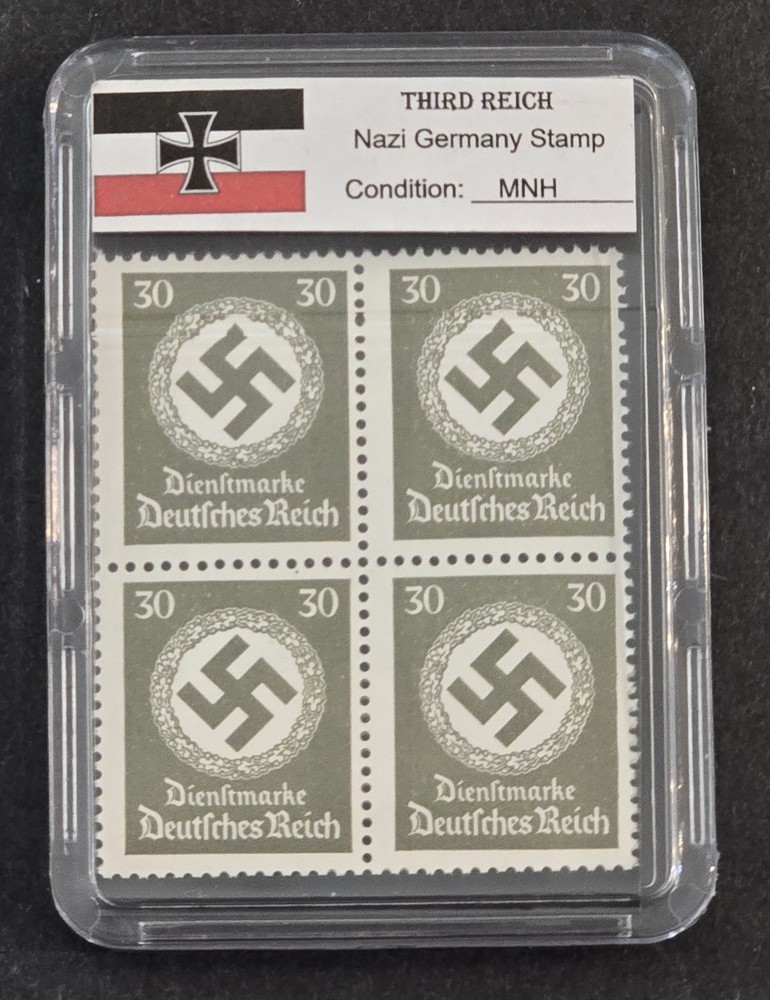 THIRD REICH SWASTIKA NSDAP GOVT OFFICIALS STAMP BLOCKS WW2 NAZI German MNH