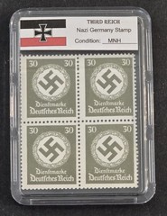 THIRD REICH SWASTIKA NSDAP GOVT OFFICIALS STAMP BLOCKS WW2 NAZI German MNH