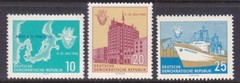 Germany DDR 614-16 MNH 1962 5th Baltic Sea Week Ships Rostock Harbor Set of 3