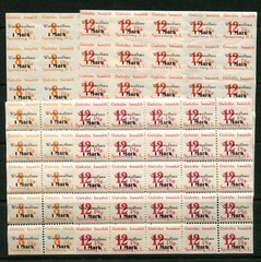 GERMANY SOVIET OCC 1946 LOCAL SPREMBERG MICHEL 19-20 A+B PERFECT NH BLOCKS 25/30