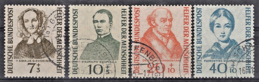 Germany 1955 Portraits of Historical Figures Semi-Postal B344-B347 Used ZAYIX