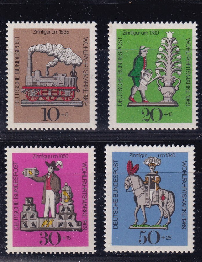 Bundesrepublik MNH ** 604-5 Scott B450-3 Tin toys