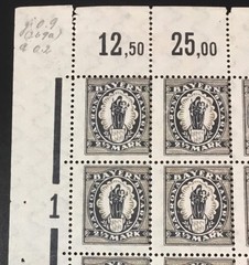 GERMANY BAVARIA 1920 Madonna with Child Scott 255 Mi 190 FULL SHEET OF 50 NG