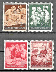 Germany Third Reich Mi# 869-872 MH 10th Anniversary of „Mother & Child“ 1944 *