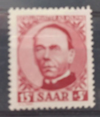 Saar 1950 Honoring Adolf Kolping ,hinged mint single value