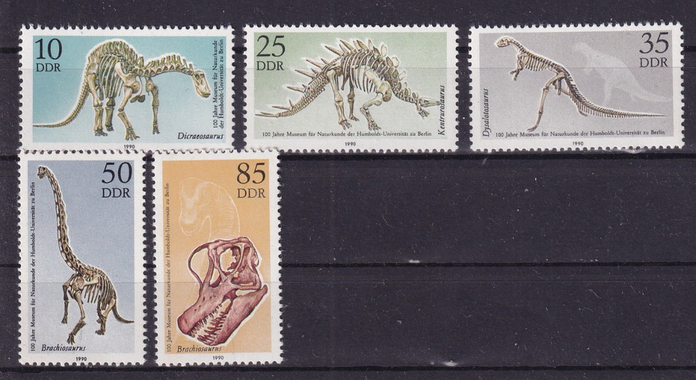 DDR MNH **3324-7 SC 2812–6 Dinosaurs
