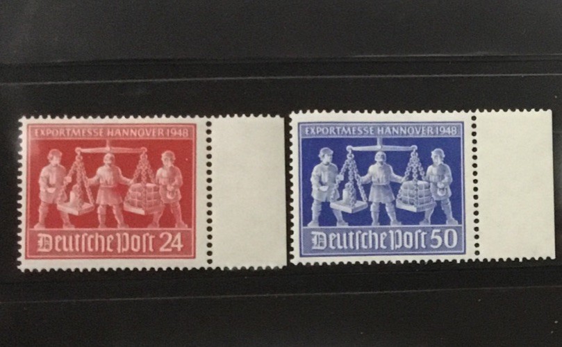 Germany Sc.584-585 Hannover Expo Fair MNH W/ Margin Allied Occupation 1948