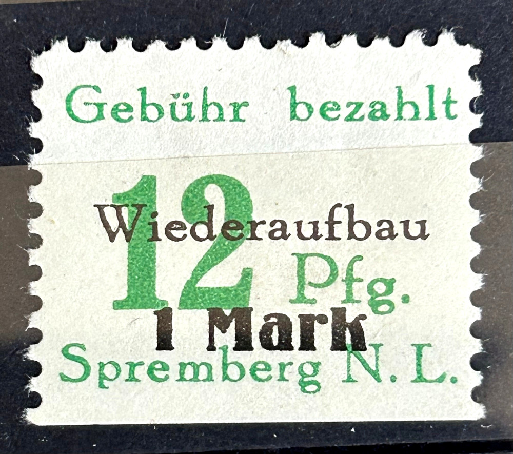 1946 German stamp Mi:DE-SPR22A – Local Spremberg Bottom imperf 12 rpf MH*/267