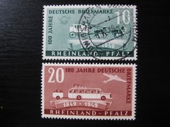 RHEINLAND-PFALZ FRENCH OCCUPATION ZONE Mi. #49-50 complete stamp set! CV $38.50