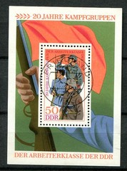 Germany – DDR : Mellita anniversary souvenir sheet from 1973 – used