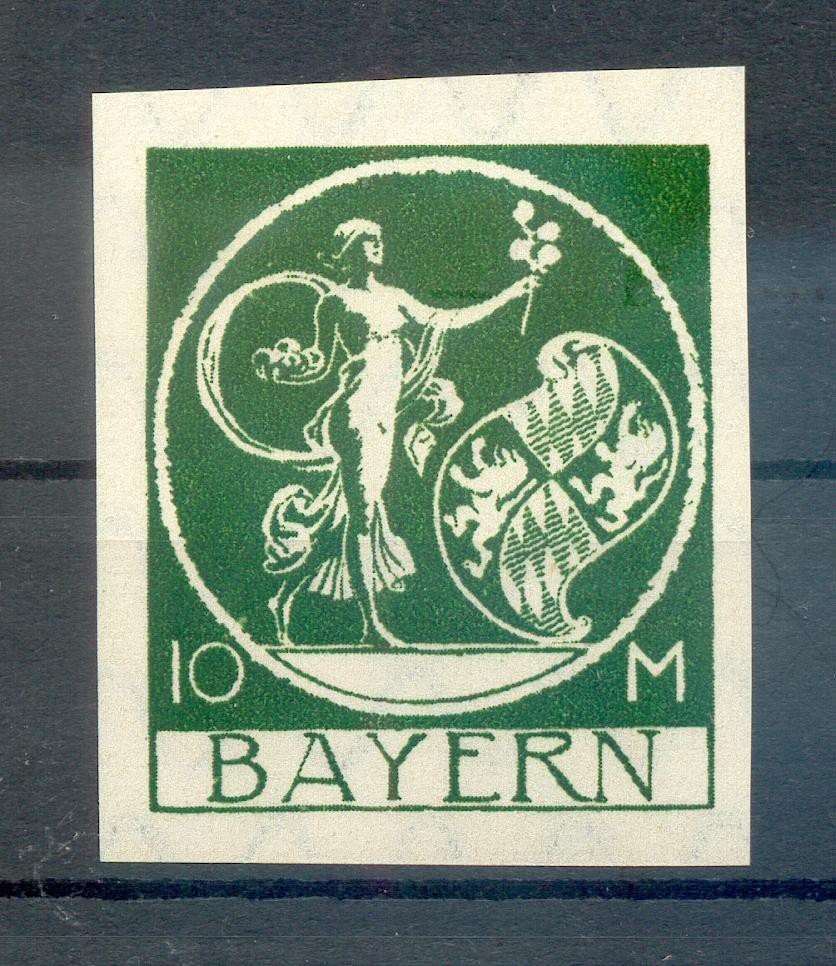 Bayern 194U Ungezähnt MNH Postfrisch (y72545) Example Image