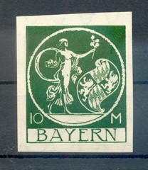 Bayern 194U Ungezähnt MNH Postfrisch (y72545) Example Image
