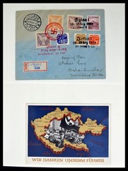 Lot 40450 Stamp collection Sudetenland 1933-1945 including Zeppelins, in albums.