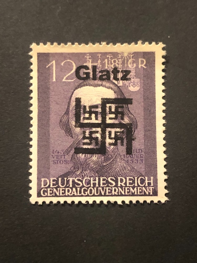 Germany WWII propaganda fantasy overprint (GLATZ) 12+18 Gr. MNH /s1 #b25