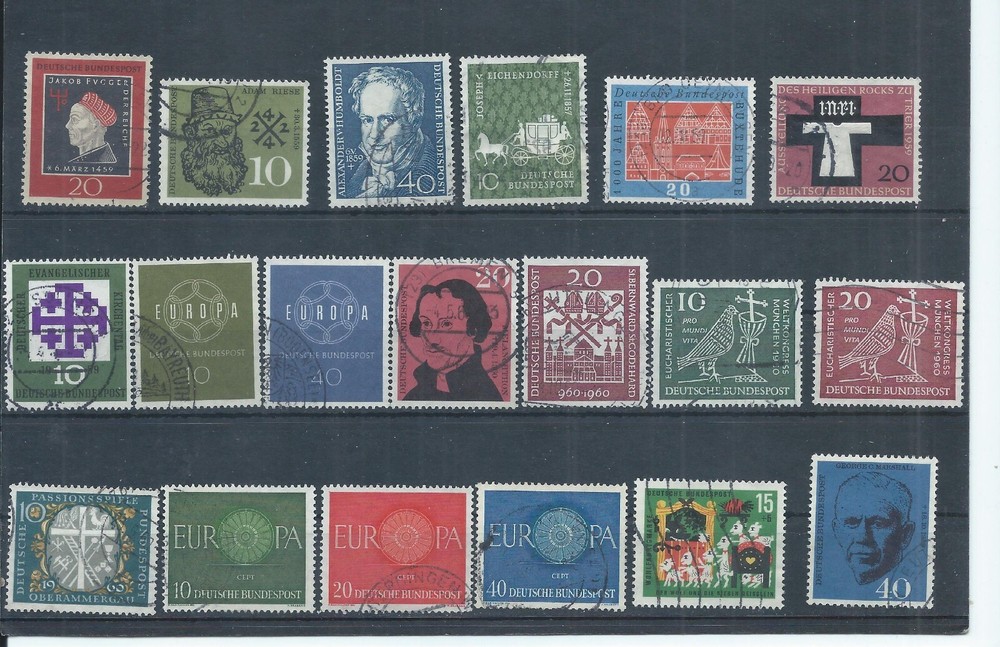 Germany stamps. 1959 & 1960 used lot. CV £16+ Includes both Europa sets, (K236)