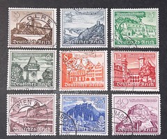 Travelstamps: 1939 Germany Stamps Scott #B160-B168, Castles & Fortresses Used