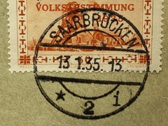 1935 Germany Saarbrucken cancels, SC# 146 & C8.