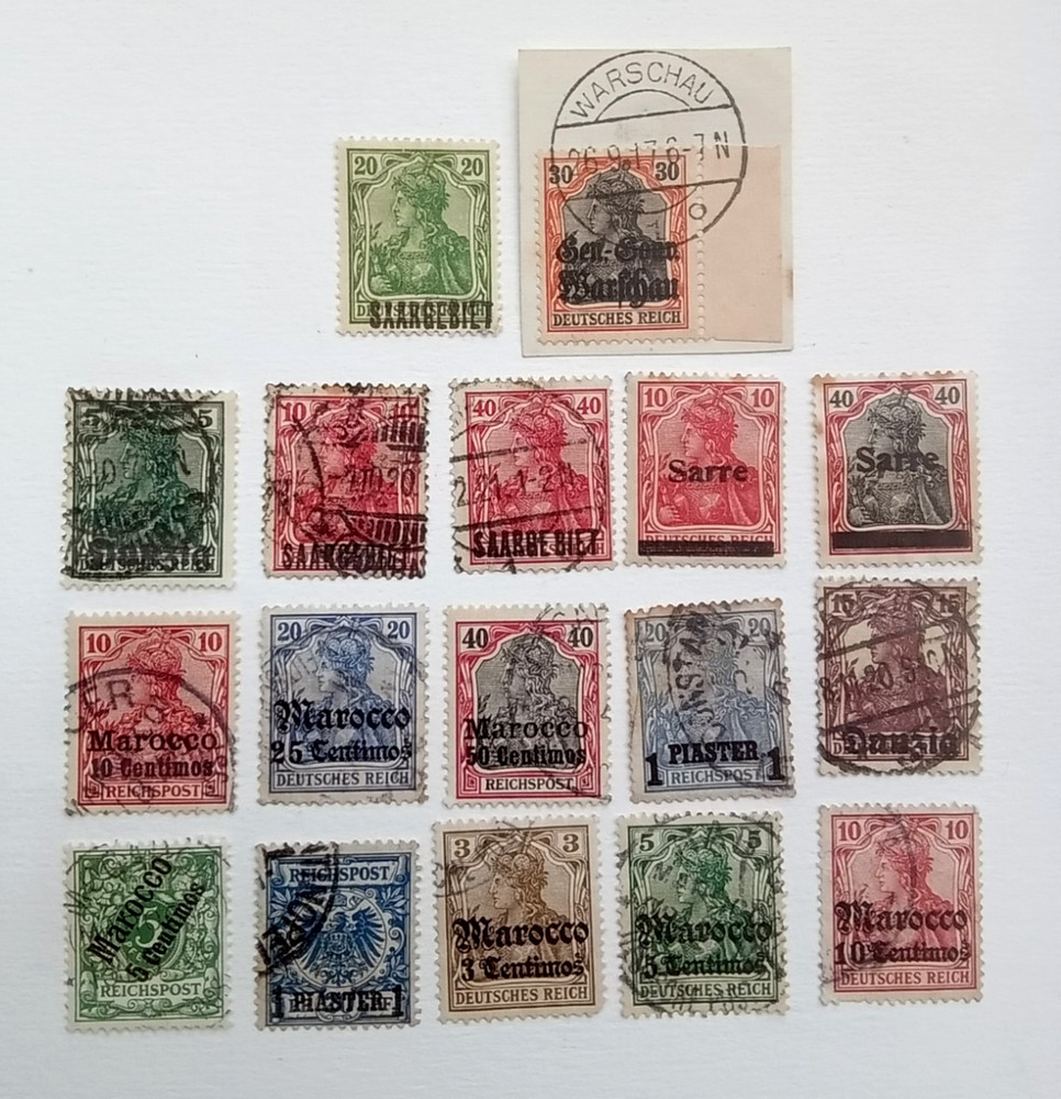 Germany 1899-1920’s Post Abroad, Occupations & Territories (2 scans)