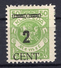 Memel 185 Mint With Hinge (Michel No. 185) Germany