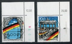 Bund 1481 I-1482 II KBWZ Postage Stamps Frankfurt Full Cancel Corners Germany