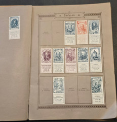 Rare Antique German Seemanns Portrait Stamp Album 300+ Historical Stamps
