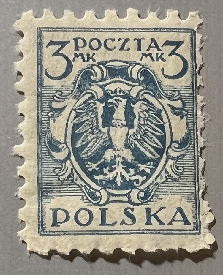 POLAND – UPPER SILESIA 1922 POCZTA POLSKA 3 MARK MH OG