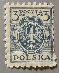 POLAND – UPPER SILESIA 1922 POCZTA POLSKA 3 MARK MH OG
