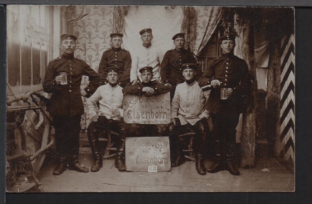 ✔️ GERMANY REICH WWI SOLDIERS EXCELLENT RARE AGED MILITARY POSTCARD