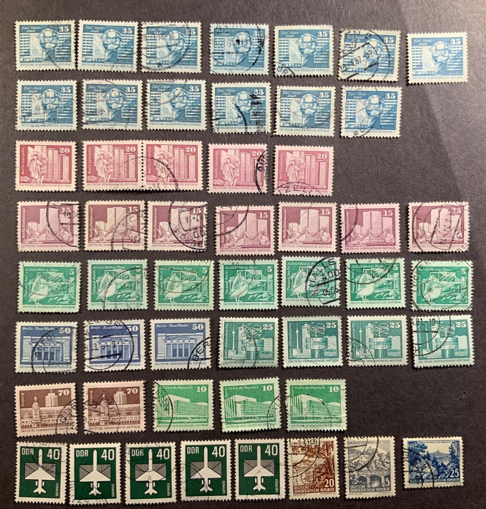 DDR, East German Communist Stamps.